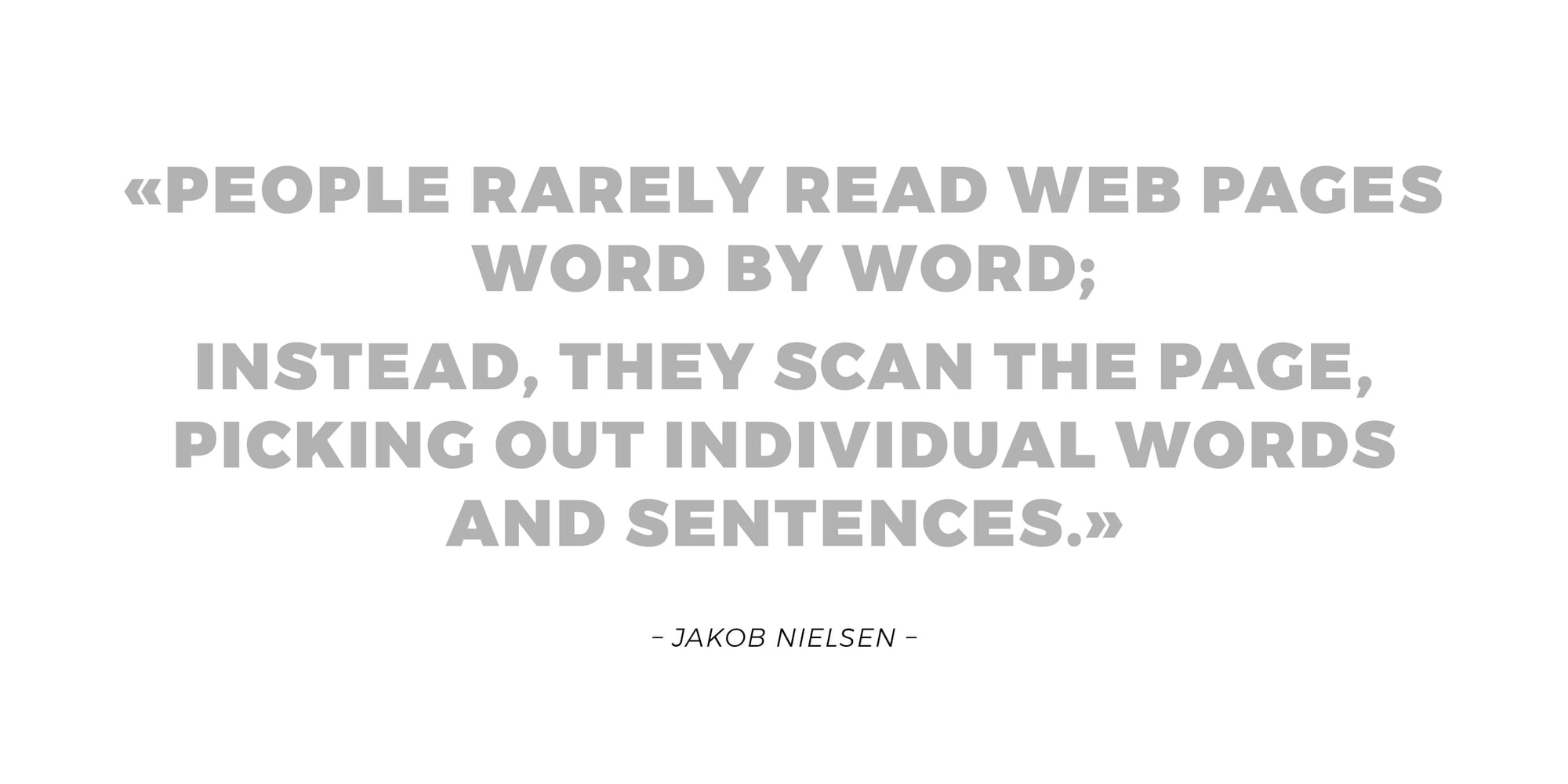 Zitat Jakob Nielsen: Word and Sentences Web Pages