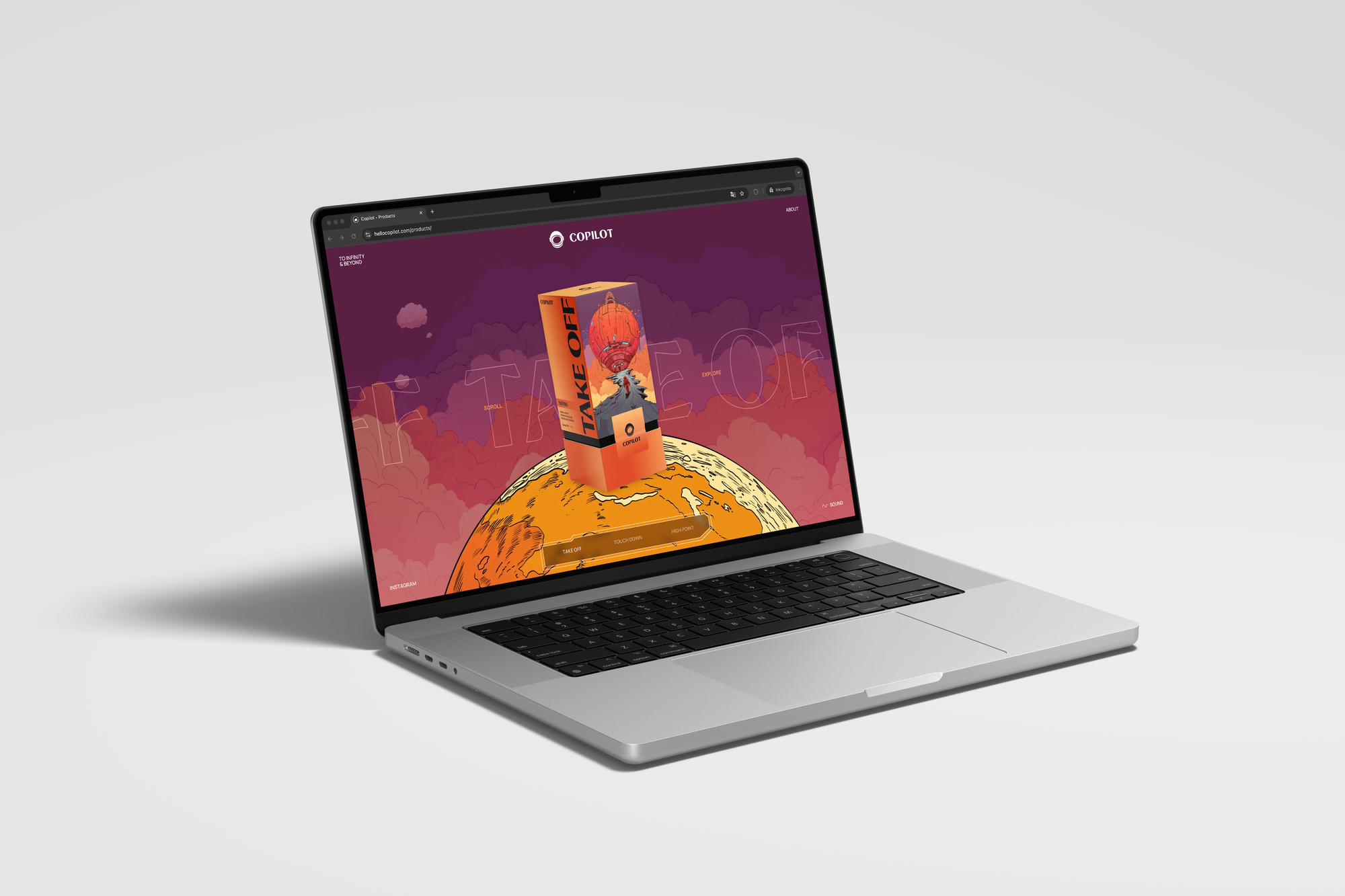 Ein Laptop mit geöffneter Website: Ein Beispiel für moderne Benutzerführung, die visuell beeindruckt und gezielt neue Wege geht, um Nutzer:innen zu begeistern.